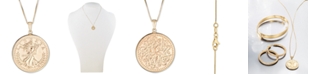 Macy's Coin Double-Sided 18" Pendant Necklace in 10k Gold